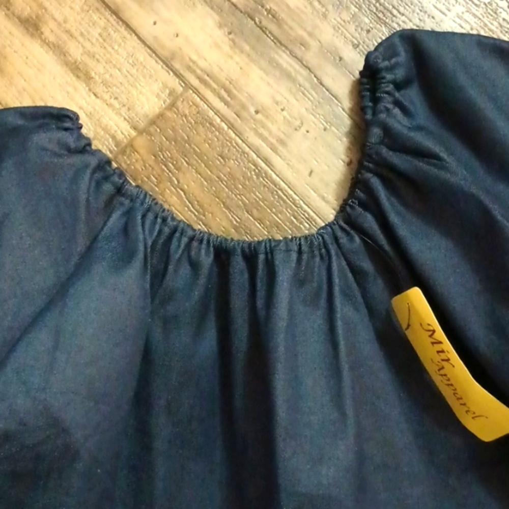 Sexy Off the Shoulder Denim Top - Picture 4 of 8